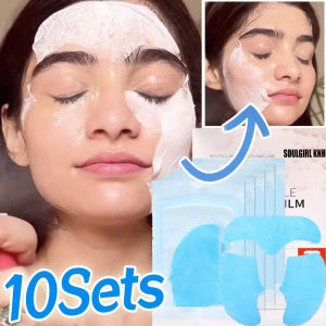 Highprime Collagens ฟิล์มกระดาษมาส์กหน้า10ชิ้นคอลลาเจนให้ความชุ่มชื่นลดรอยหมองคล้ำละลายน้ำได้ดูแลผิวคอลลาเจนที่ละลายน้ำได้สำหรับกระชับ