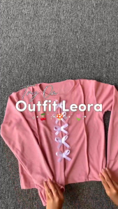 Zavora OOTD Leora 3in1 Setelan Wanita Kekinian ( Bella Square+Belt+Blouse Leora+Celana OroPans ) Remaja Korean Style Simple - AB436