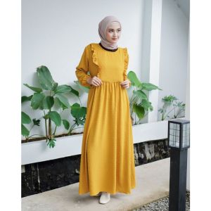 Giska Gamis Maxi Dress Crinkle Uragiri Airflow Terbaru