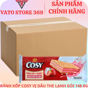 Bánh xôp COSY kem vị dâu the lạnh gói 148.8g