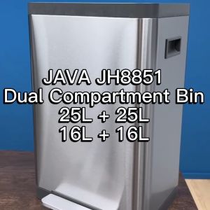 JAVA NAFISI | JH8851 | 16L+16L | 25L+25L | Dual Compartment Bin | Multiple Sizes | Trash Bin