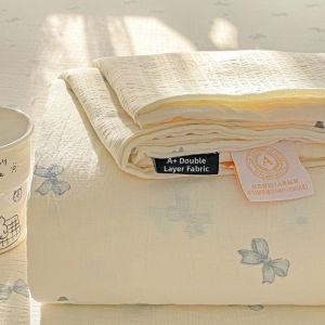 KAMONI | High Quality Double Layer Gauze Bed Sheet Set Cotton