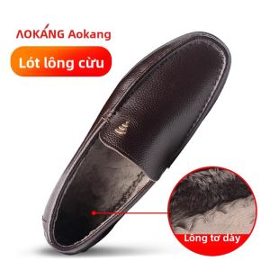AOKANG | Dép Da Thật Nam