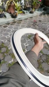 Karet Lis Ban White Wall Motor / Sepeda Listrik Ring 10" INCH Satu Warna (1 Set