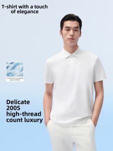 MUZHIBAIXIAOT | High Quality Polo Shirt For Men 200S Cool and Comfortable