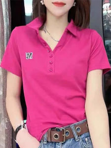 QIAOXIZI | Áo Polo Nữ Tay Ngắn Tôn Dáng Dễ Phối