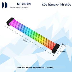 UPSIREN Bảng Đèn ARGB Có Thể Uốn Cong Cho Card Đồ Họa 24pin/8pin/2x8pin/12VHPWR/Dải Trang Trí Bo Mạch Chủ Phụ Kiện Phần Cứng Chơi Game PC