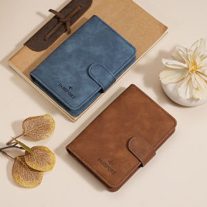 Travel RFID Passport Wallet Multi-Function Document Card Storage Wallet Ticket Holder Vintage Style Soft PU Leather Mens Bag