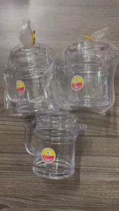 Lọ Đựng giấm mắm dầu ăn cao Trong suốt có vòi rót có quai nắp tiện lợi