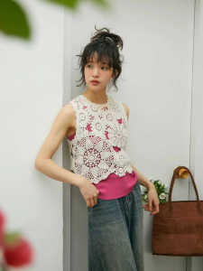 Thiết Kế Cảm Giác Cổ Tròn Cộc Tay Không Tay  Áo Hai Dây Nữ Holiday Wave Edge Mới Ôm Vừa Vặn Bên Ngoài Cotton Vải Bông Sợi Áo Ba Lỗ Dây Đeo Vai