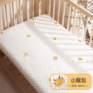 Yesibei Crib Fitted Sheet Fall and Winter Beanie Velvet Baby Bed Sheets Kids Patchwork Bed Fitted Sheet Flannel Can Be Customized