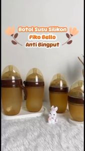 Momosee Botol Susu (Wide Neck) Silikon Botol Piko Bello Anti Colic Dot Silicone Anti Kolik BB06