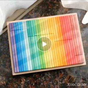 NEW - INS Nature Wooden 64pcs Rainbow Building Slats Stacking Block Early Learning