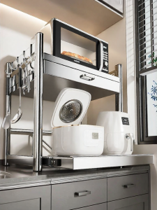 B&W | Multipurpose Stainless Steel Kitchen Shelf Pull-out