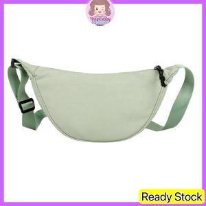 Plain Colour Crossbody Sling Bag Korean Stylish Bag Messenger Bag | Dumpling Bag|Nylon Bag|Medium size large capacity | Suitable for Shopping Tuition Bag | College Student Famous Bag | Female Student Bag Fashion Bag | Beg Fashion Perempuan | 时尚学生包
