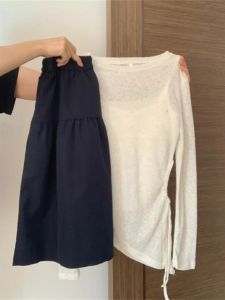 Spring Fashion Womens Set High-End Sun Protection Cover up Strap Dresses Korean TV Series Style Two-Piece Set round Neck Short Sleeve