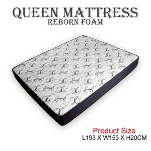 Combo Set Queen Size Bed Frame with 8 Inch Quality Mattress Katil Queen Set Dengan Tilam - CM-BF48