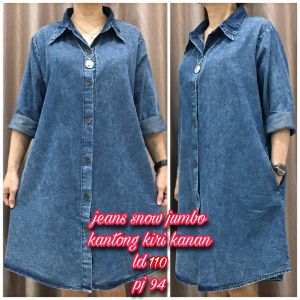 DRESS JEANS JUMBO / TUNIK JUMBO (UKURAN KETERANGAN PADA GAMBAR )
