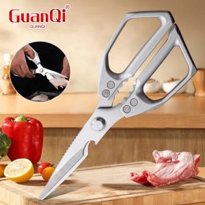 Sharp Blade Chicken Bone Shears Cut Meat Fish Chicken Kitchen Scissors Multipurpose Aluminum Alloy Handle Chicken Bone Scissors