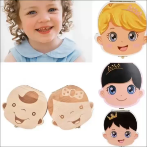 Hộp Gỗ Ký Ức Bé Yêu – Lưu Giữ Răng & Tóc Sơ Sinh | Phiên Bản Hoạt Hình Sắc Màu