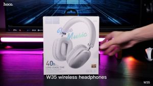 [Mới] HOCO Tai Nghe Không Dây W35 Tai Nghe Bluetooth Tích Hợp Mic Âm Trầm Tai Nghe Bluetooth 5.3 Tai Nghe Chơi Game Tai Nghe Aux