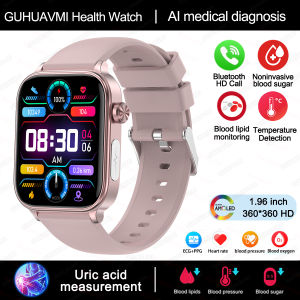 2025 New Uric Acid Blood Fat Smartwatch ECG Heart Rate Blood Pressure Body Temperature Health Monitor Smart Watch