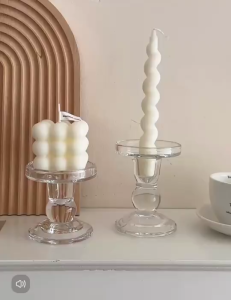 [พร้อมส่ง] เชิงเทียนแก้วเสาโรมัน Roman column glass candlestick holder เชิงเทียนอาหารค่ำใต้แสงเทียนการถ่ายภาพอุปกรณ์ประกอบฉากตกแต่งบ้านตกแต่งร้านอาหา สไตล์ยุโรป ร้านกาแฟ ร้านอาหาร โรงแรม ตกแต่ง