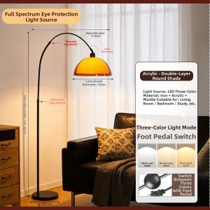 YOULIMEIJIA | Vintage Fishing Ambience Sunset Style Floor Lamp