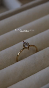 HB Jewelry LIZ Diamond Shaped Thin Ring Size 6 for Women Non Tarnish Hypoallergenic Non Fading Elegant Minimalist Everyday Wear Fashion Jewelry Stylish Ring