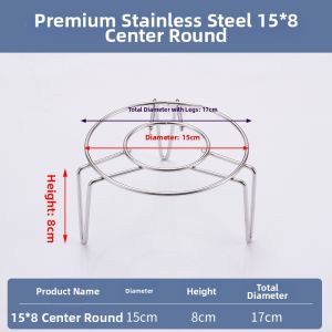 Stainless Steel Steamer Pan Steaming Rack Water Separation Oil Drain Shelf for Dormitory Pot Steamed Food Holder