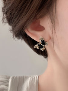 Pianist | Gradient Crystal Design Black Spring Summer Ear Jewelry