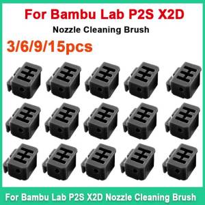 Bàn Chải Vòi Phun Silicon Chịu Nhiệt Cho Máy In 3D Bambu Lab P2S X2D Bàn Chải Gạt Nước Vòi Phun Silicon Phẳng