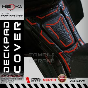 Misoka Deck Pad Cover All New Aerox 155 Rubber Karet Aksesoris motor Matic BUKANhayaidesu