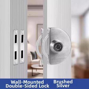 Double-sided Sliding Door Lock Stainless Steel
