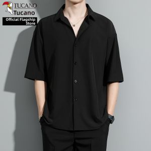 TUCANO | Breathable Wrinkle-Resistant Ice Silk Easy-to-Match Mens Short Sleeve Shirt