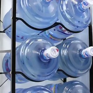 Heavy Duty Water Gallon Stand Space Saver Bucket Rack Gallon Organizer 3 4 5 Layers for Round Water Container Dispenser Water Buckets Space Saving Kitchen Organizer Mineral Water Dispenser Stand Carbon Steel