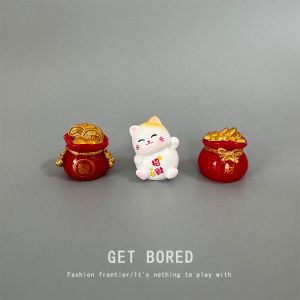 Lucky Cat Desktop Decoration Stress Relief Work Companion Creative Japanese Style Cartoon Resin Craft for Friends Colleagues