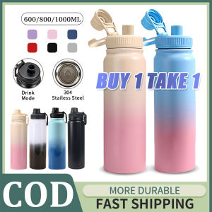 【BUY 1 TAKE 1】600/800/1000ML Hot and Cold Double Wall Thermos Tumbler Stainless Steel Leakproof Sports Water Bottle Insulated Vacuum Flask