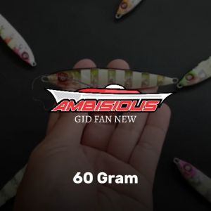 Umpan Metal Jig 60 Gram MONGKALO AMBISIOUS GID Zebra Glow In The Dark Sisik Besar Micro Jig 60g 60gr