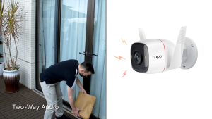 TP-Link Tapo C320WS Camera 2K 4MP Outdoor Security WiFi Camera Two-Way Audio Starlight Night Vision Weatherproof MicroSD Card Slot (up to 256 GB)