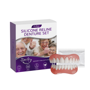 oralhoe | Denture Cosmetic Care Kit for Filling Gaps and Smoothening Surface Comfortable Natural Look Upper & Lower Denture Set