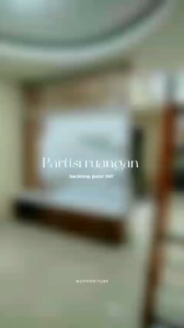 Lemari partisi ruangan dua sisi/muka 360° putar - Sekat ruang tamu bufet tv jumbo minimalis