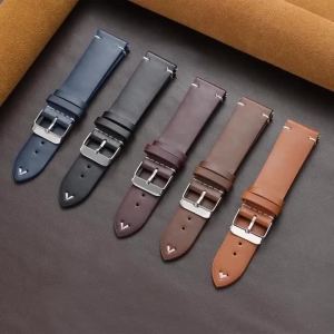 18mm 20mm 22mm Vintage Oil Wax Leather Watch Band Brown Black Cowhide Straps Quick Release Bracelet for Men Business Wristband