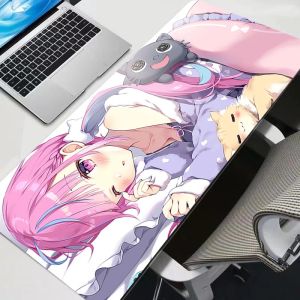 Desk Mat Hololive Minato Aqua Gamer Mousepads Pc Mouse Pad Office Desk Pads Large Mousepad Non-slip Mouse Mats for Computer XXL
