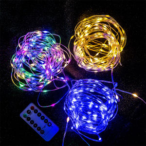 Waterproof LED Colorful Lights with USB Interface Remote Control Outdoor Decoration Birthday Party Props Flashing String Lights