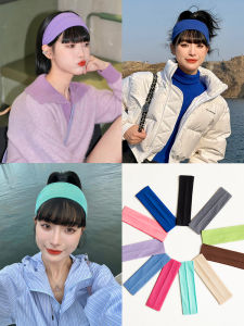 Dopamine Elastic Hairband Fitness Running Ice Silk Absorbent Hair Tie Korean Style Solid Color Headwear Hair Hoop