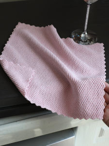 Water Absorbent Household Cleaning Cloth No Fuzz 5 Pieces Kitchen Oil Resistant Dishwashing Towel Restaurant Glass Table Dusting Cloth