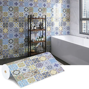 40cm European waterproof and oil resistant self-adhesive wallpaper PVC kitchen wall sticker bathroom wallpaper cabinet wallpaper