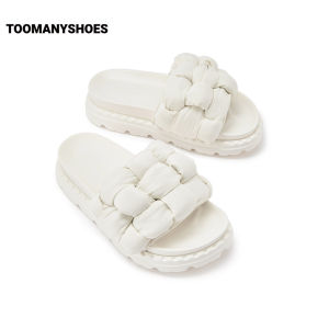 Toomanyshoes | Soft Thick Soled Woven Design Sandals