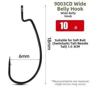 QITAOBAQI | Wide Belly Crankbait Hook Fishing Accessory For Bass